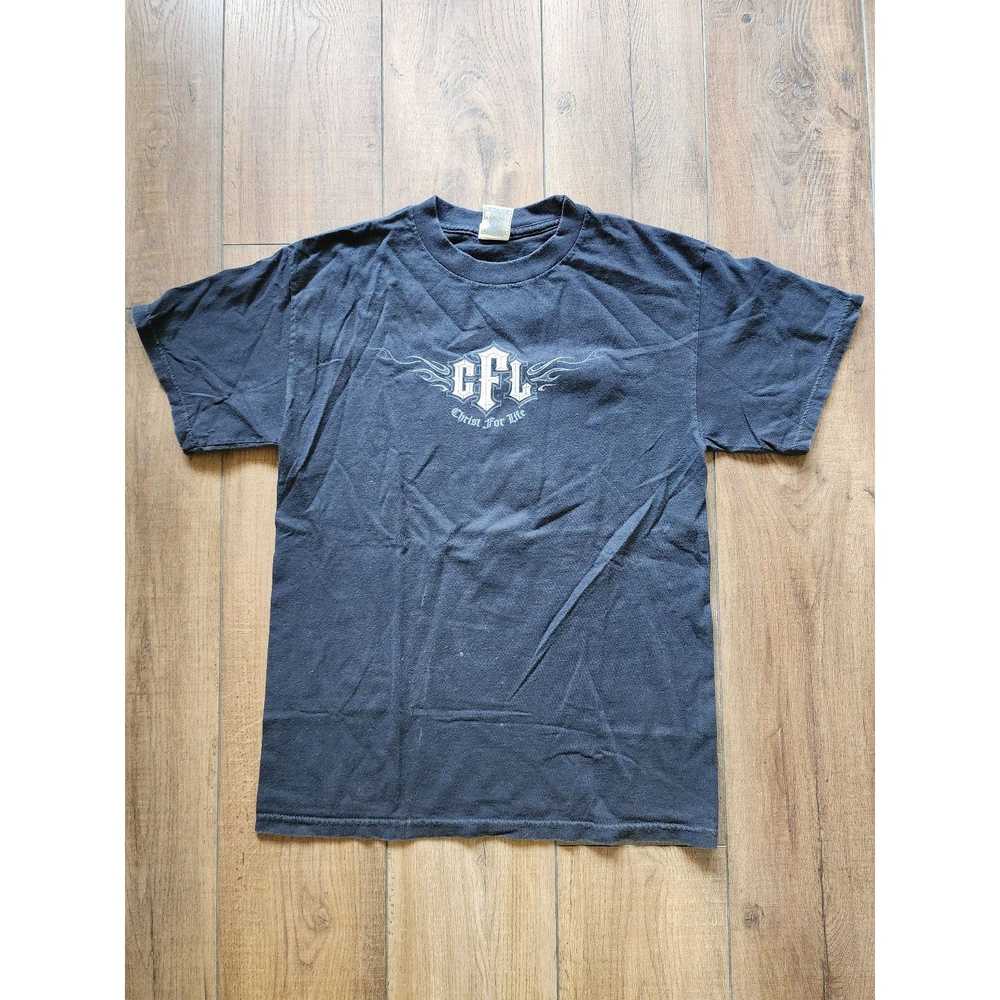 Vintage Vtg Christ For Life Thrashed Faded Flame … - image 3