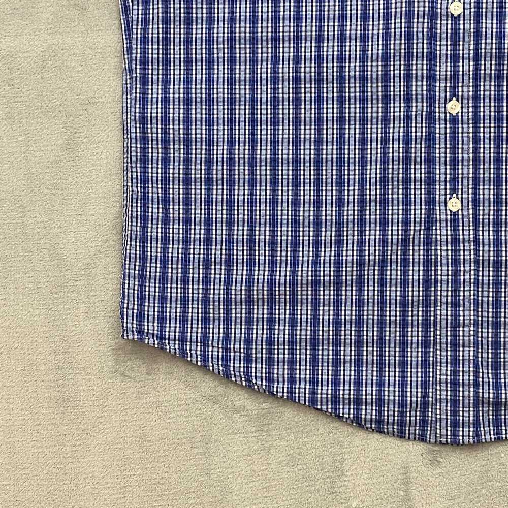 Brooks Brothers SEERSUCKER Shirt Men Large Plaid … - image 6