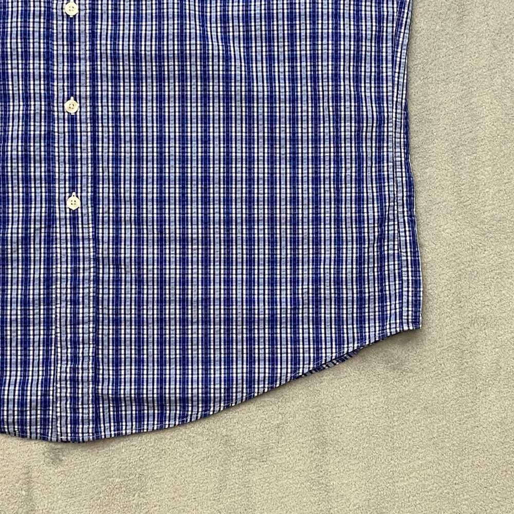 Brooks Brothers SEERSUCKER Shirt Men Large Plaid … - image 7