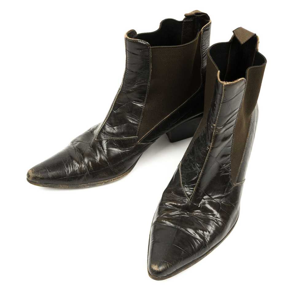 Miu Miu Miu Miu Western Cowboy Boots Croco Print … - image 2