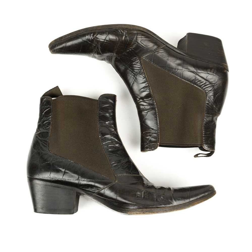 Miu Miu Miu Miu Western Cowboy Boots Croco Print … - image 3