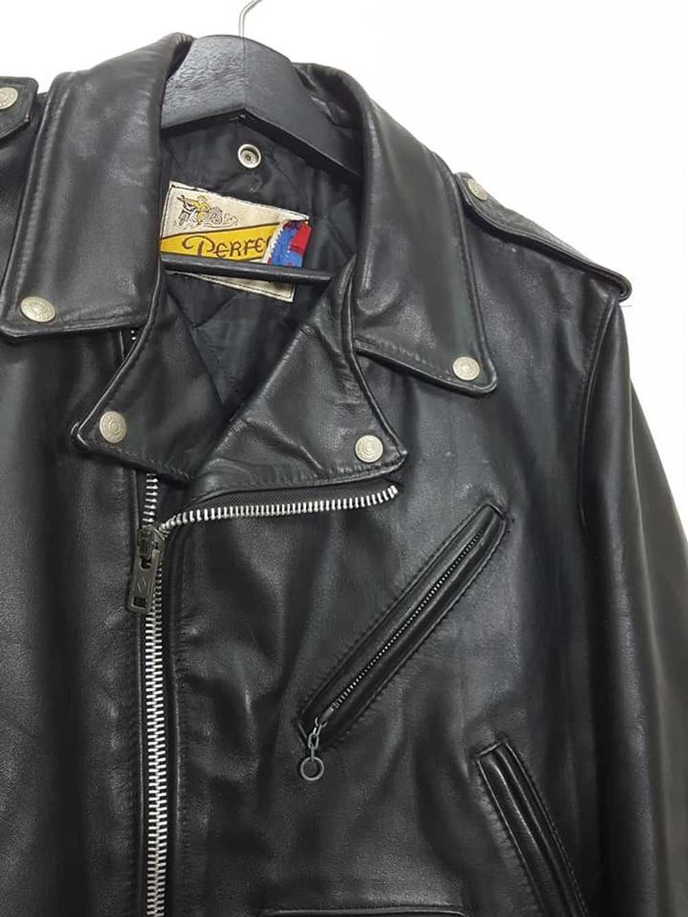 Schott × Vintage Vtg. Schott Perfecto 618 Leather… - image 10