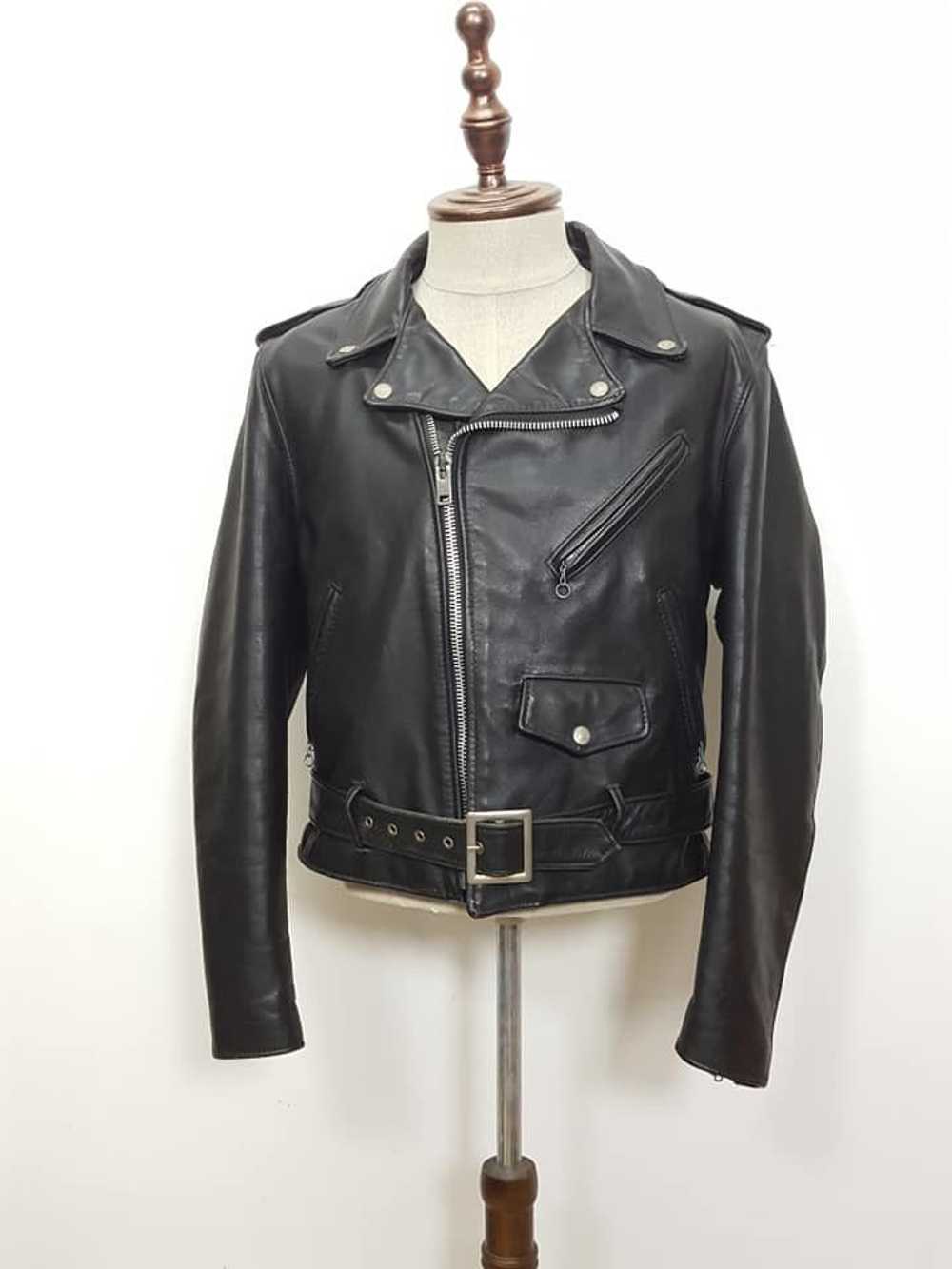 Schott × Vintage Vtg. Schott Perfecto 618 Leather… - image 3