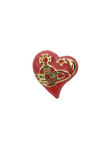 Vivienne Westwood Crystal Heart Orb Earring - image 1