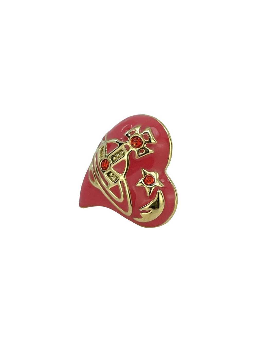 Vivienne Westwood Crystal Heart Orb Earring - image 3