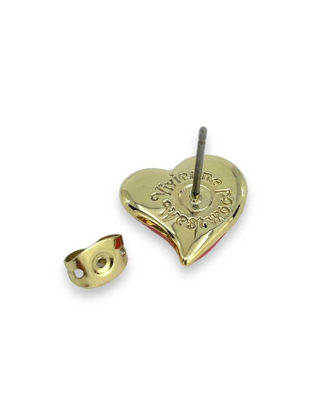 Vivienne Westwood Crystal Heart Orb Earring - image 5