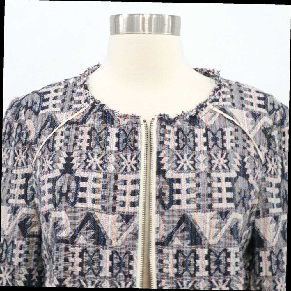 Vintage Navy White Aztec Jacquard Patterned Hei H… - image 2