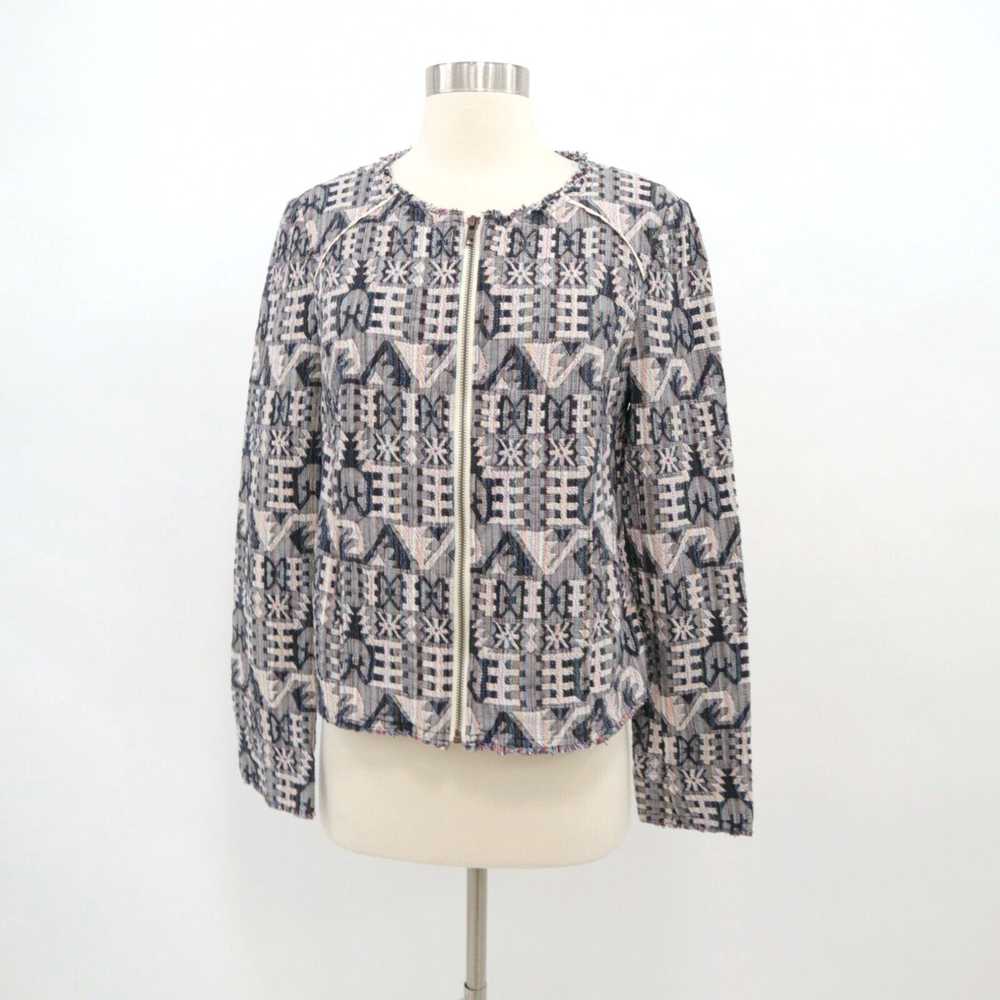 Vintage Navy White Aztec Jacquard Patterned Hei H… - image 5