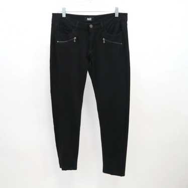 Paige Black Slim Fit Stretch Ankle Pants Rayon Pa… - image 1