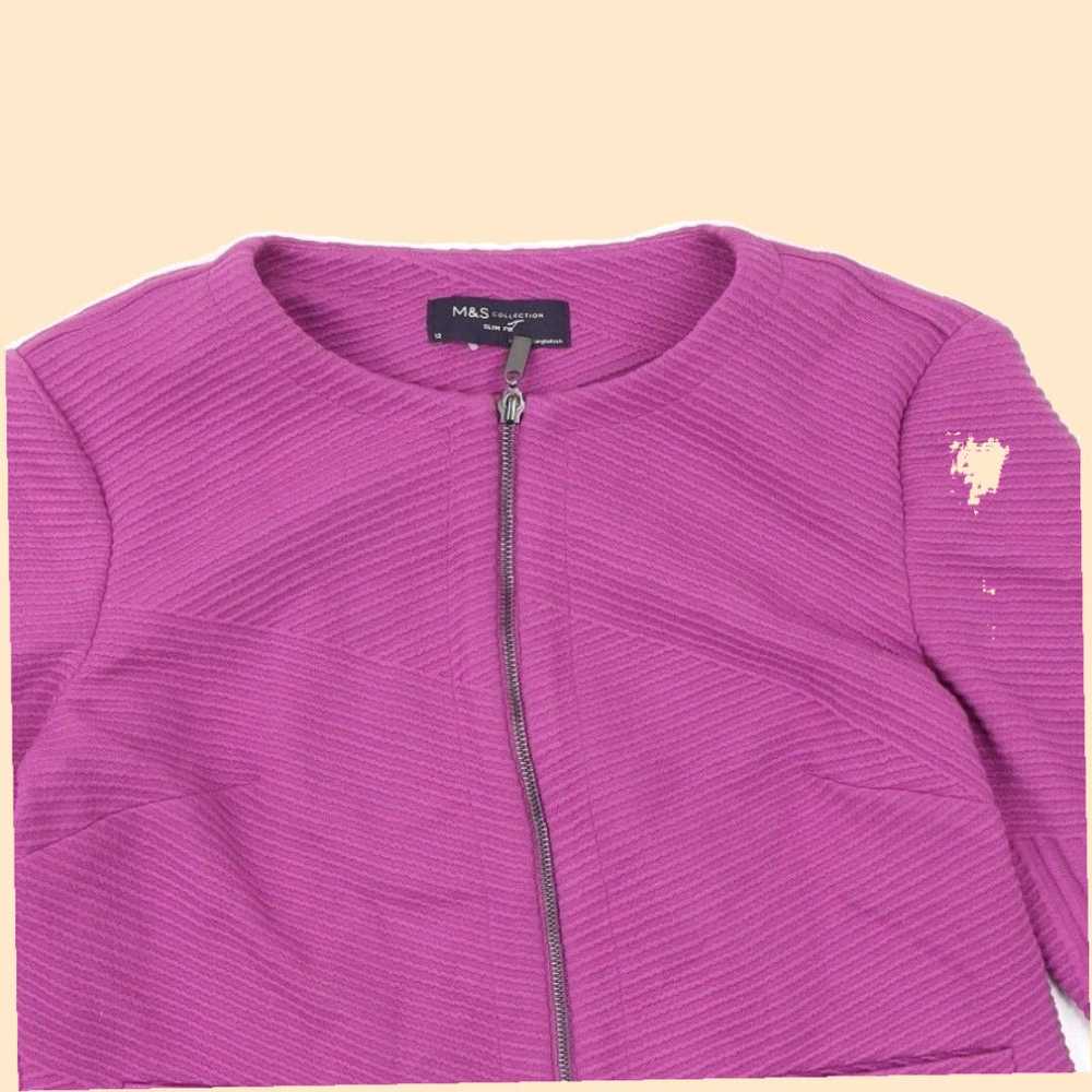 Vintage Stylish Marks and Spencer Ladies Purple F… - image 3