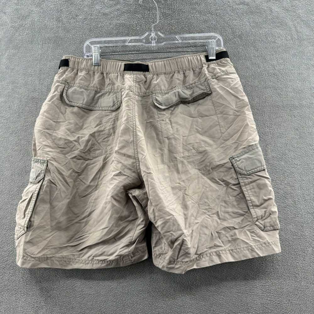 Vintage Rei mens size L beige cargo short belted … - image 2