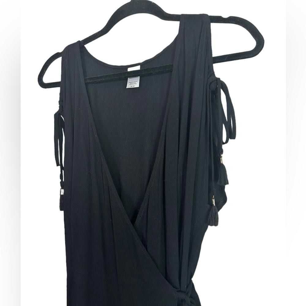 Designer l*space l Black Wrap Maxi Dress Medium - image 3