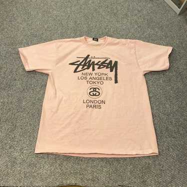00s USA製 STUSSY 両面プリント ワールドツアー スウェット L Stussy world tour short - Gem