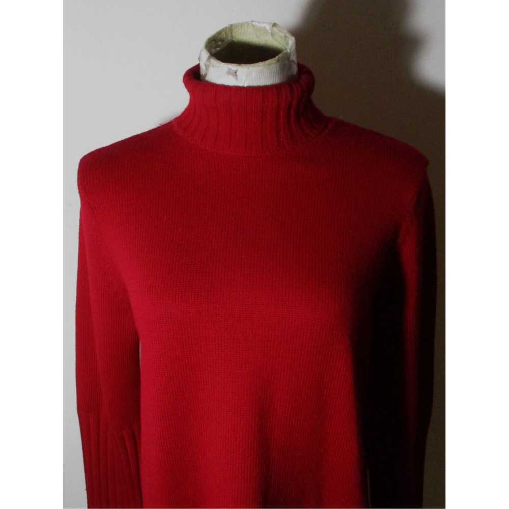 Eileen Fisher Burgundy Red 100 Percent Merino Woo… - image 2