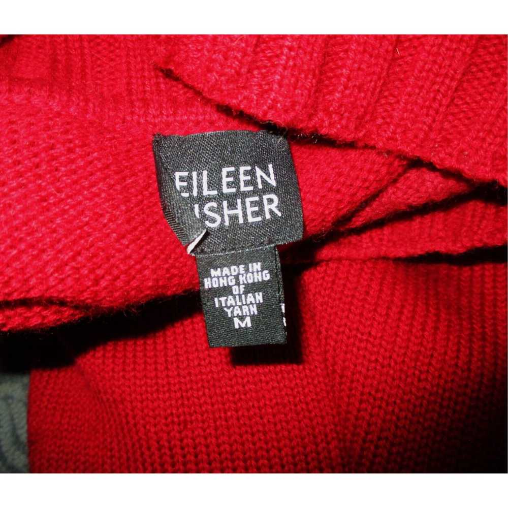 Eileen Fisher Burgundy Red 100 Percent Merino Woo… - image 6