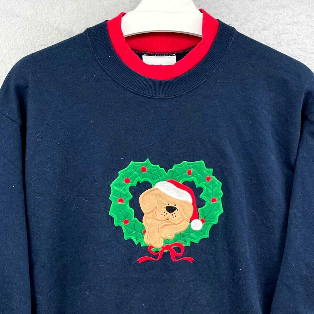 Vintage Vintage Crewneck Sweater Christmas Puppy … - image 3