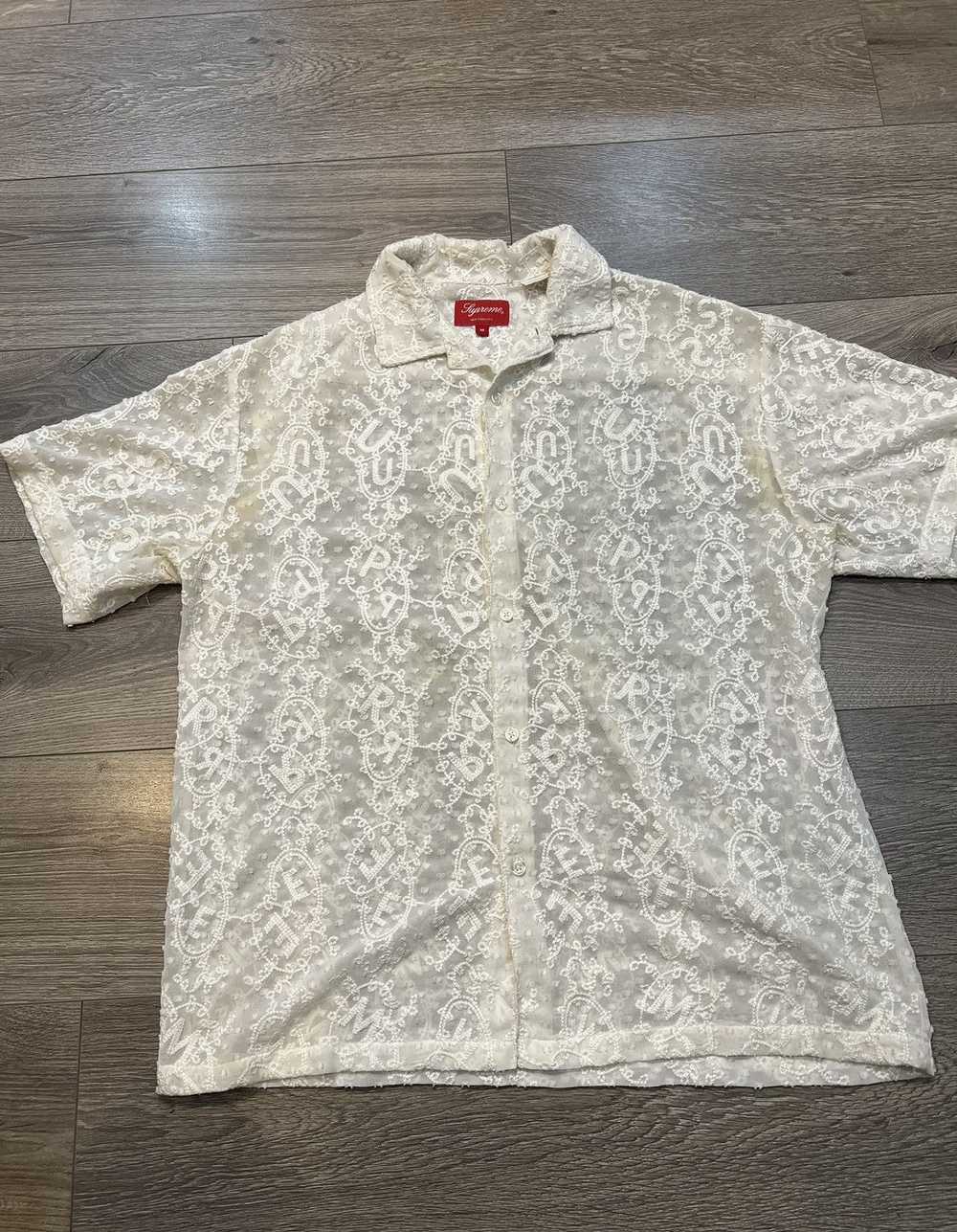 Supreme Supreme chiffon chain stitch shirt - image 1