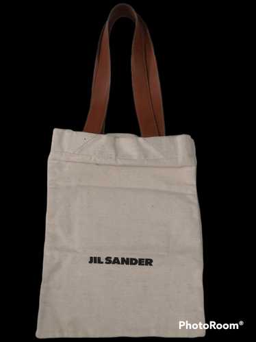 Jil Sander Jil Sander Logo Print Canvas Tote bag