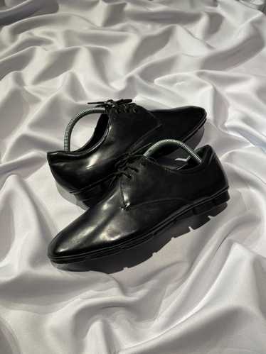 Leather × Prada × Vintage PRADA BLACK SOLID CASUA… - image 1