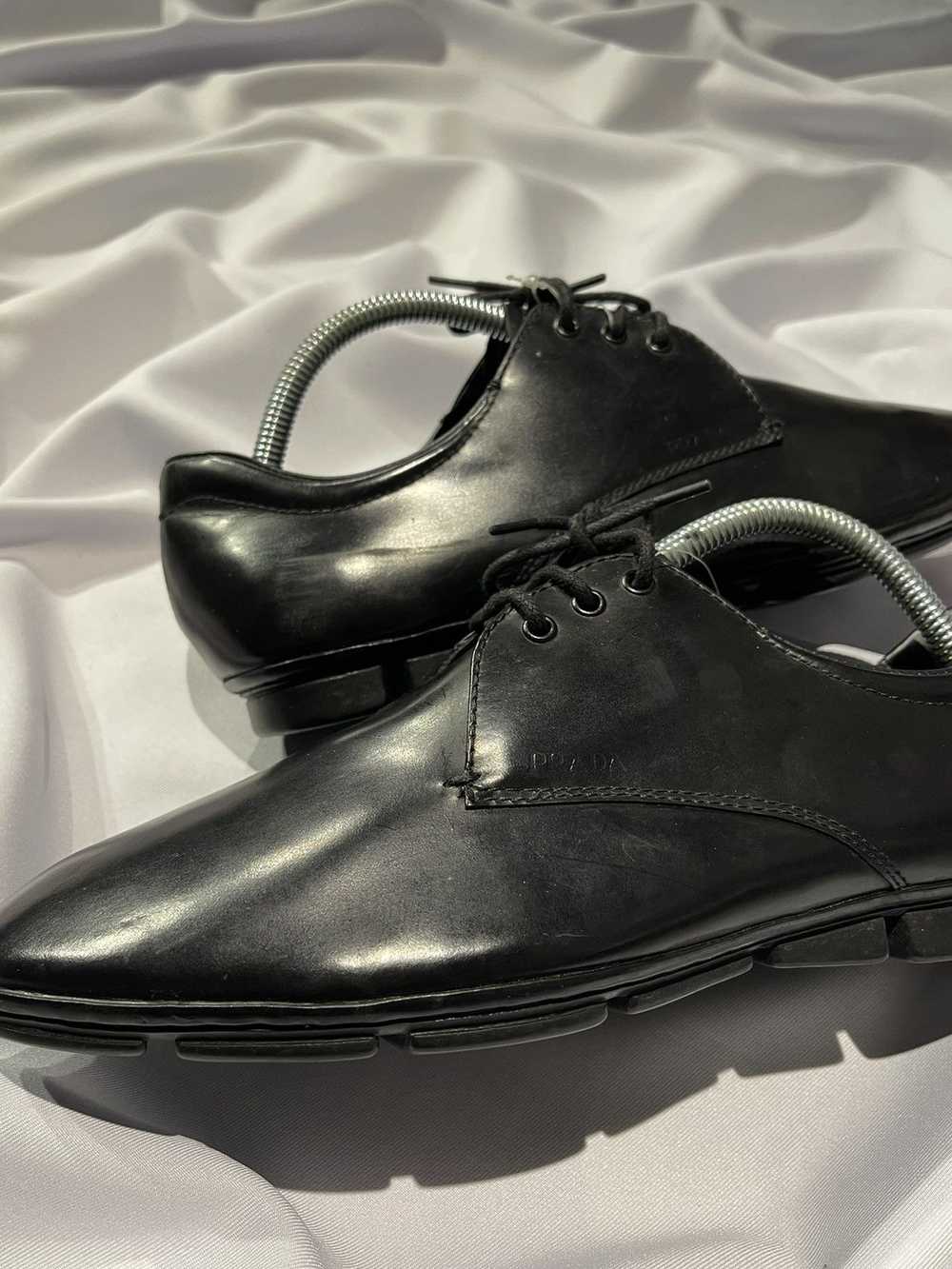 Leather × Prada × Vintage PRADA BLACK SOLID CASUA… - image 6