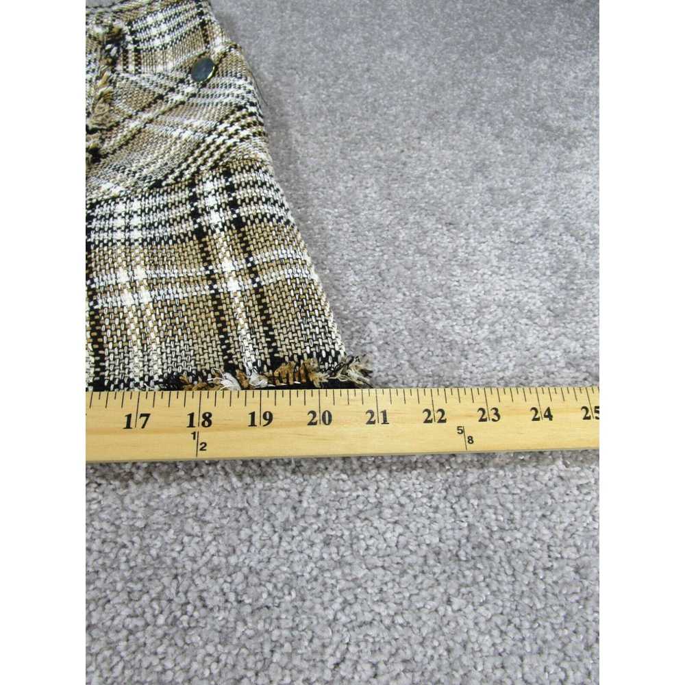 Zara Zara Skirt Womens Medium Brown White Plaid A… - image 3