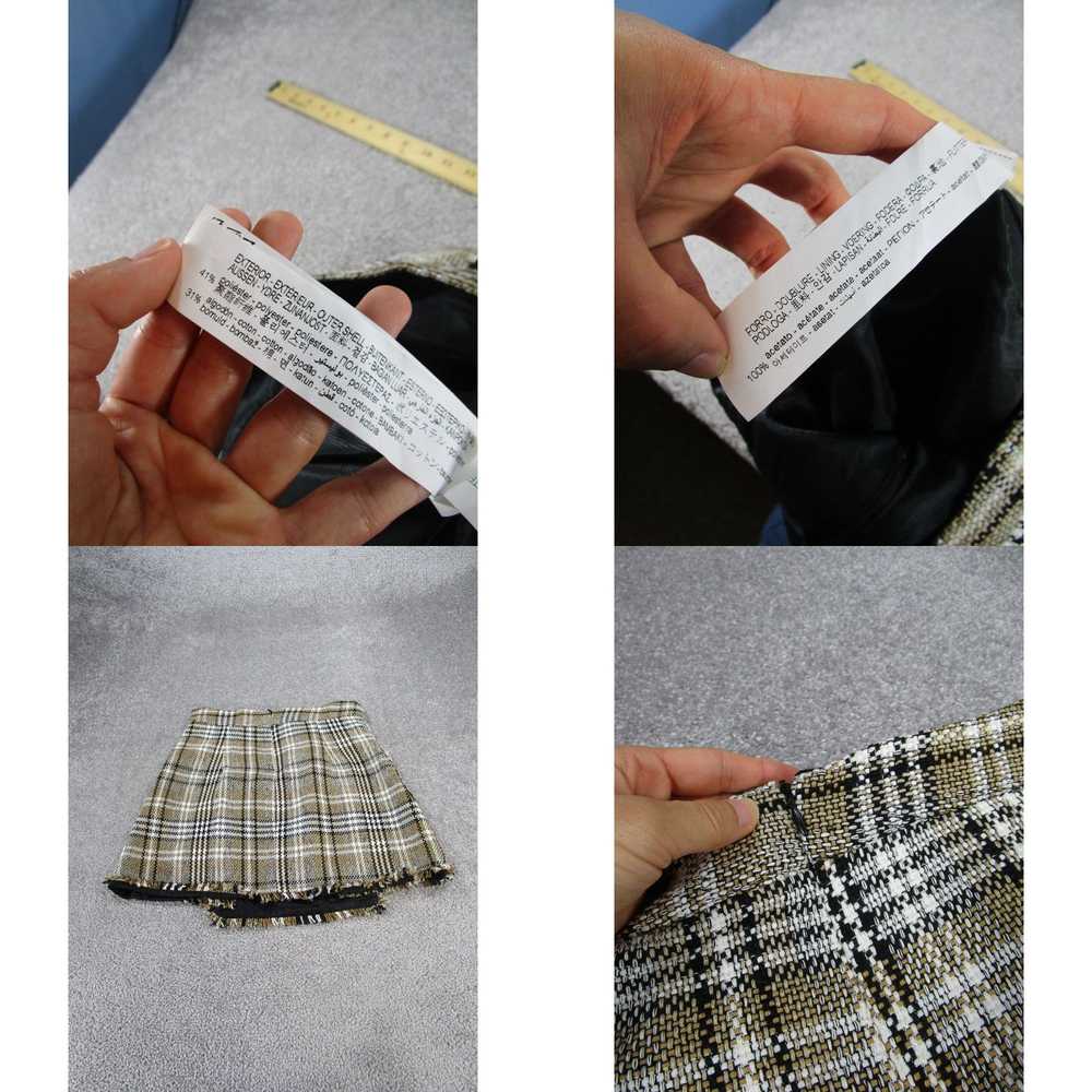 Zara Zara Skirt Womens Medium Brown White Plaid A… - image 8