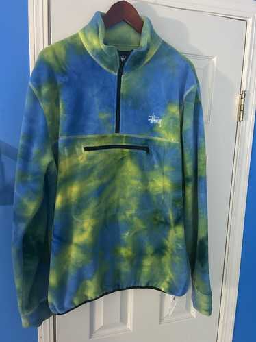 Stussy Stussy tie dye zip up sweater polar fleece 