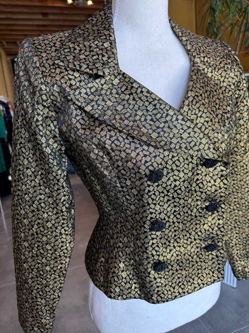 Vintage Lillie Rubin Gold Blazer - image 2