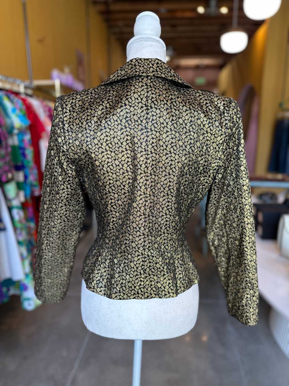 Vintage Lillie Rubin Gold Blazer - image 6