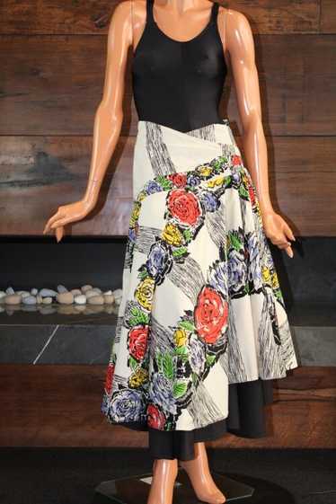 Trelise Cooper Asymmetric Floral Skirt Size 10-12 - image 1