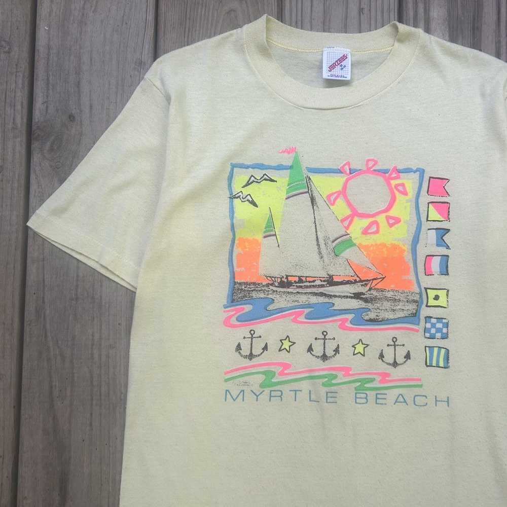 Jerzees × Made In Usa × Vintage Vintage 80s Myrtl… - image 2