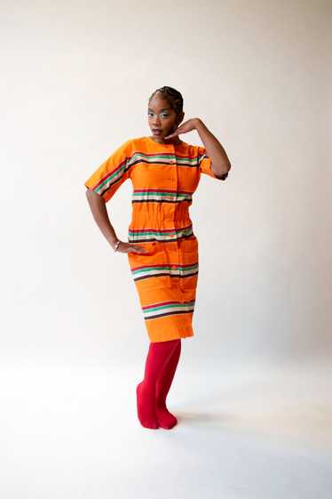 Orange Striped Dress | Marimekko 1974