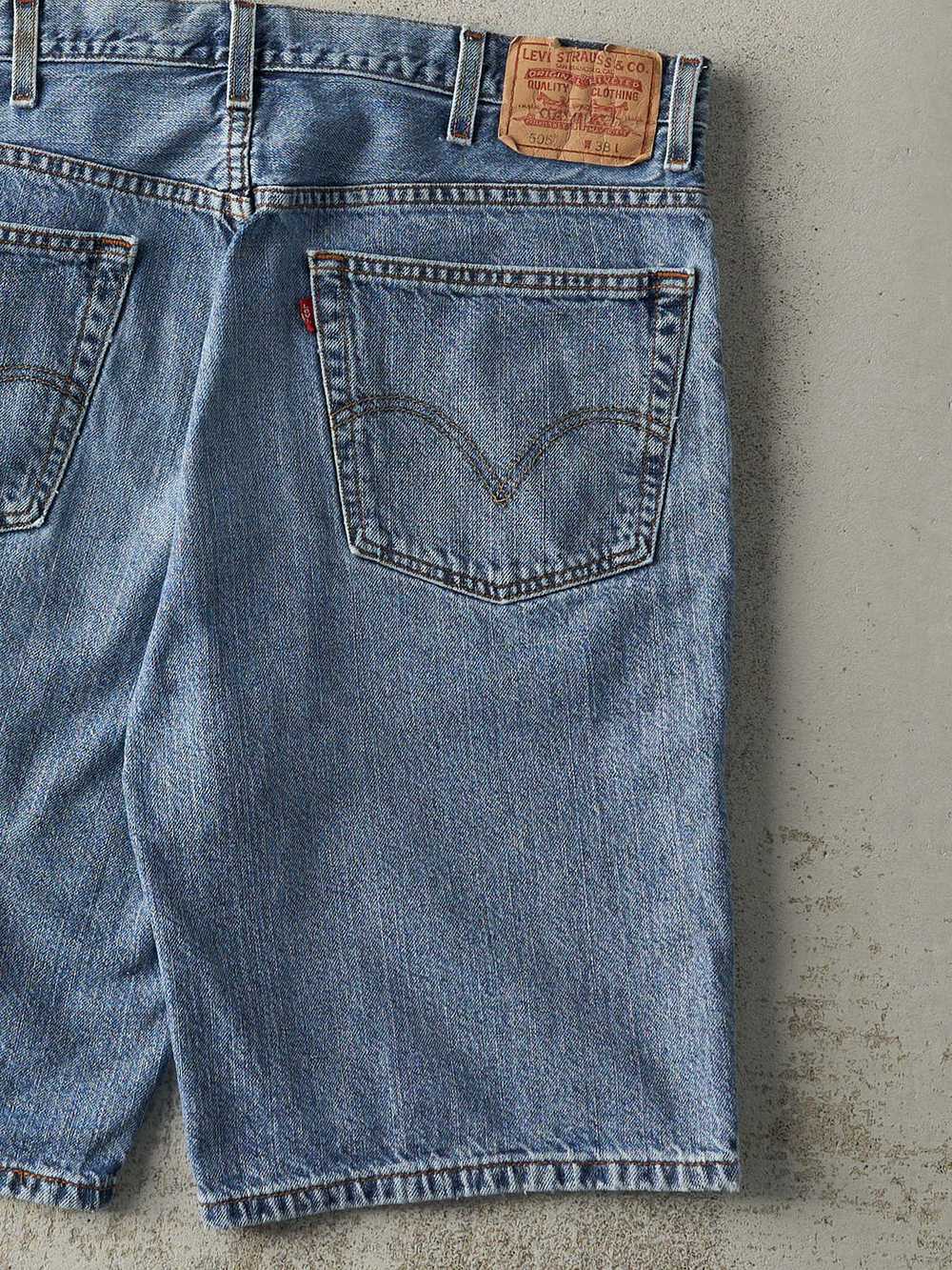 Vintage Y2K Mid Wash Levi's 505 Jean Shorts (38x1… - image 5