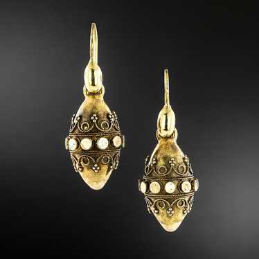 English Victorian Drop Earrings - image 1