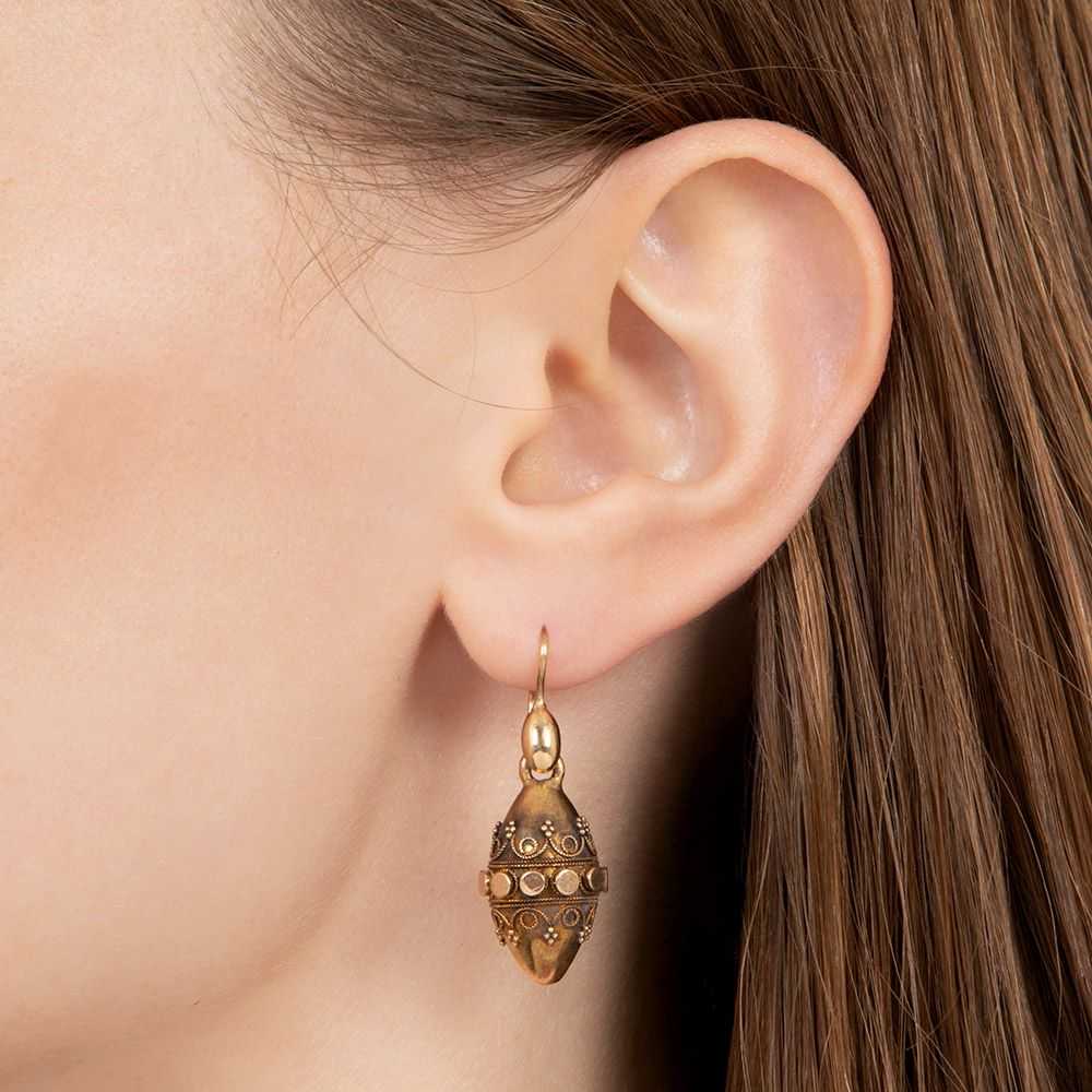 English Victorian Drop Earrings - image 3