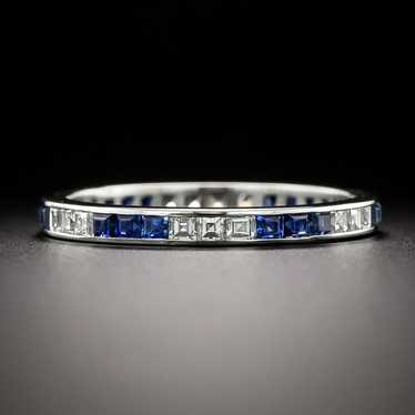 Art Deco Style Sapphire and Diamond Eternity Band… - image 1