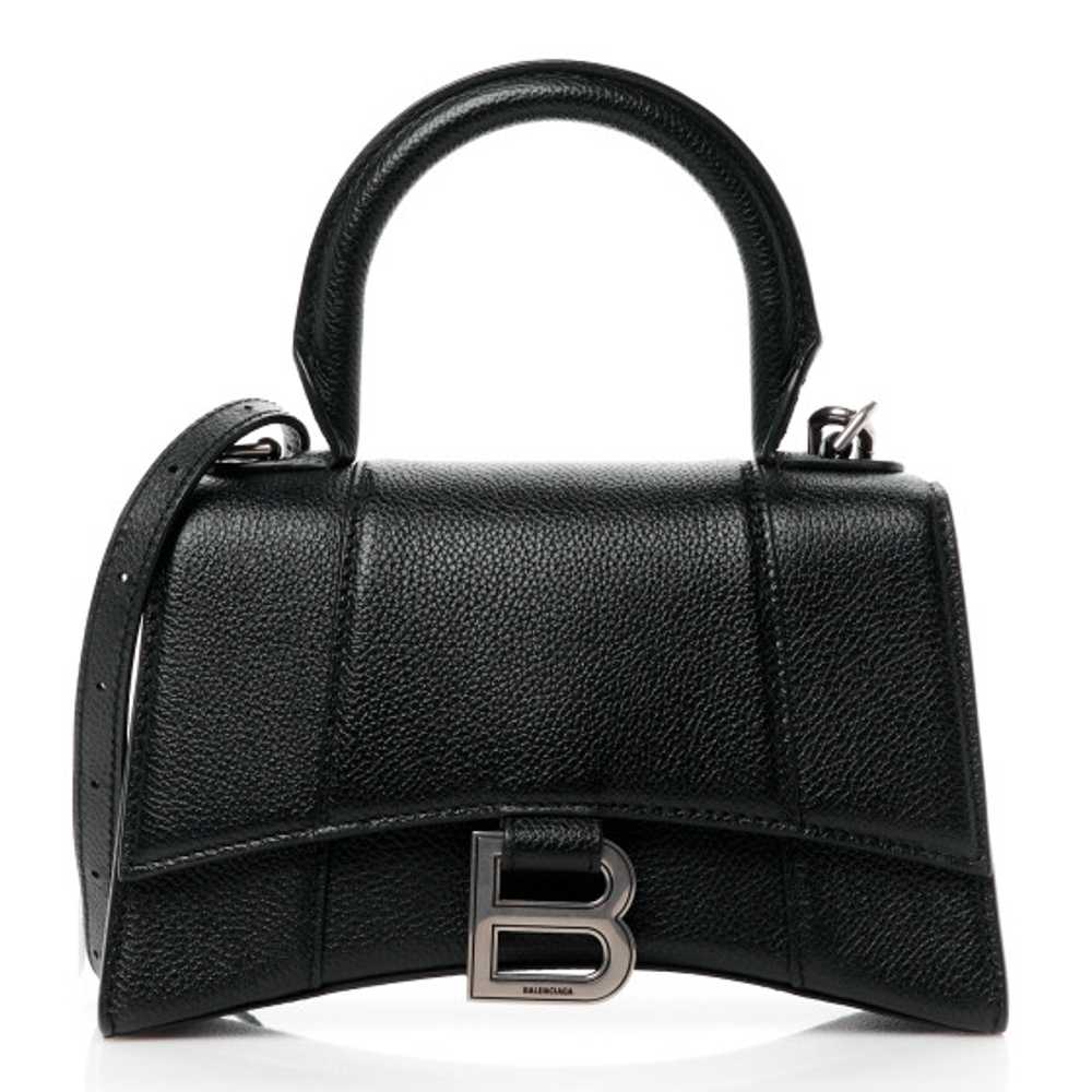 BALENCIAGA Grained Calfskin Hourglass Top Handle … - image 1