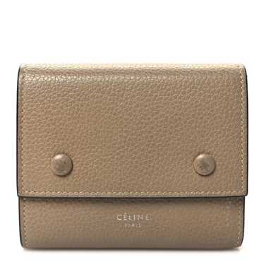 CELINE Drummed Calfskin Small Multifunction Folded