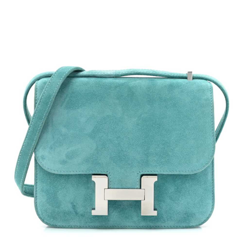 HERMES Veau Doblis Constance 18 Bleu Atoll - image 1