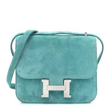 HERMES Veau Doblis Constance 18 Bleu Atoll - image 1