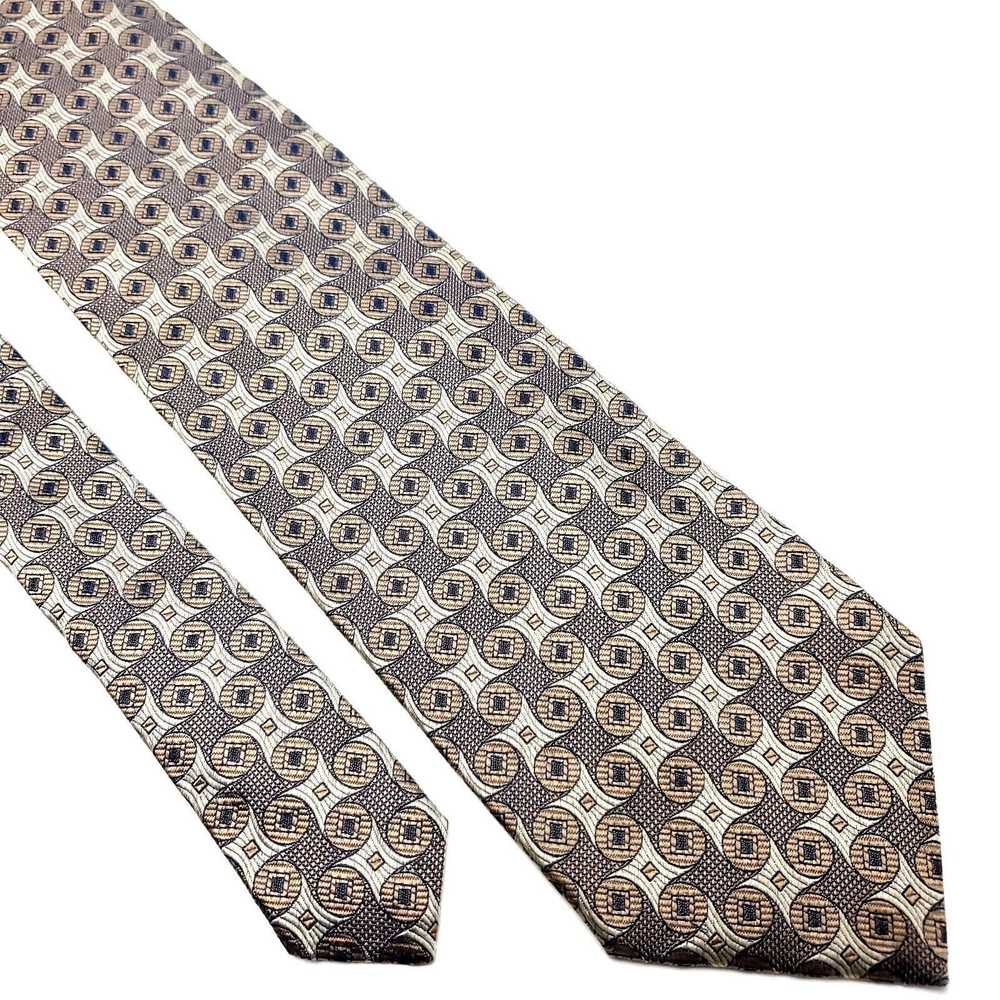 Xmi Platinum XMI Platinum Silk Tie Woven Beige Ge… - image 1