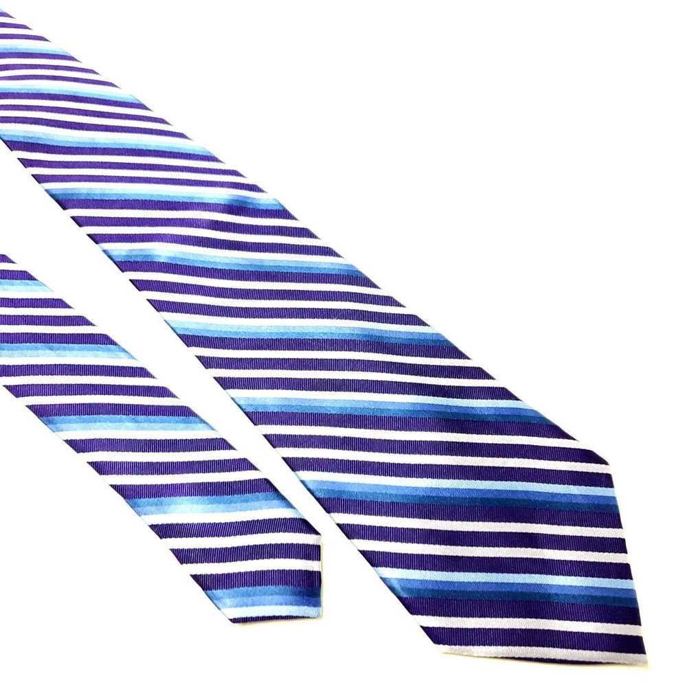 Weatherproof Weatherproof Silk Tie Purple Blue St… - image 1