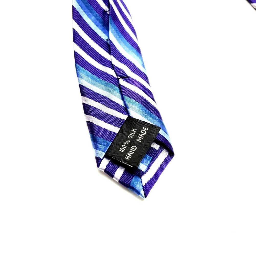 Weatherproof Weatherproof Silk Tie Purple Blue St… - image 4