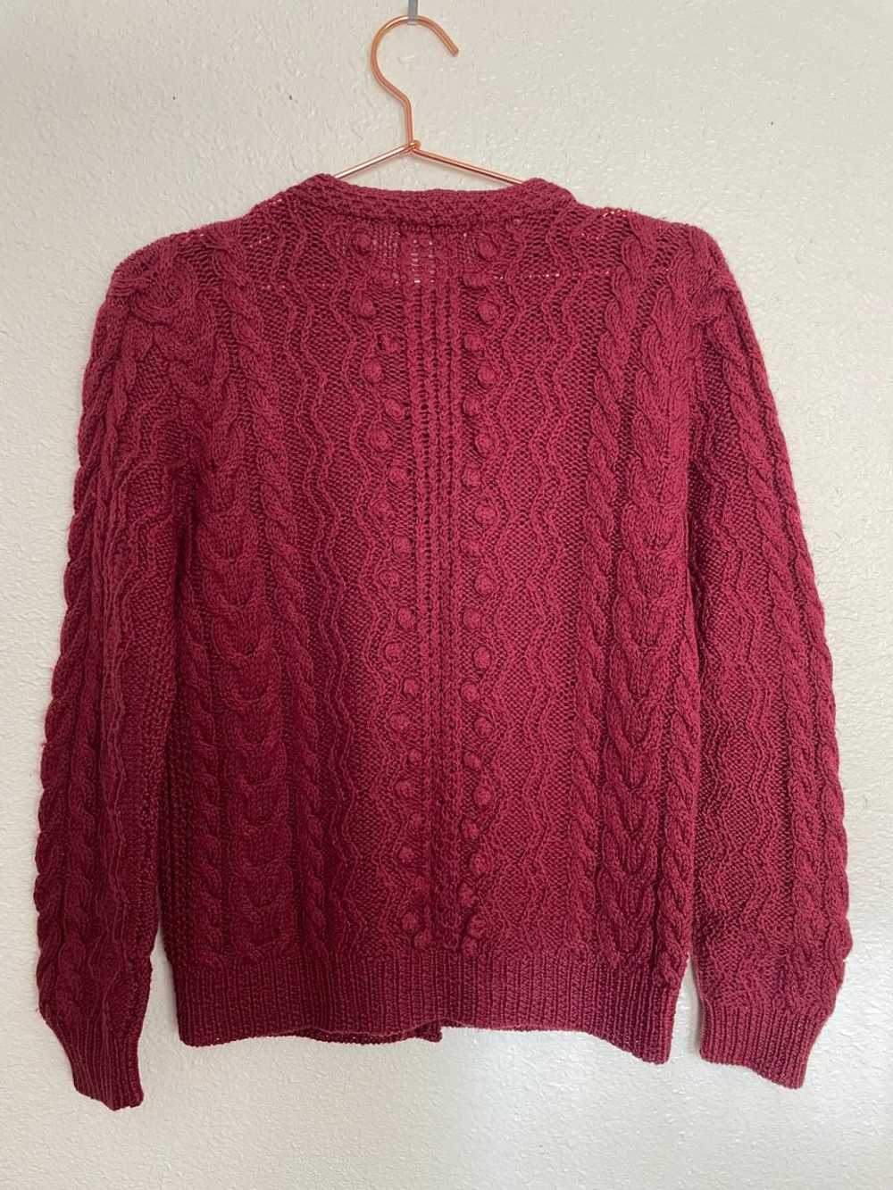 Jos. A. Bank Cranberry nubby knit cardigan (M) |… - image 2