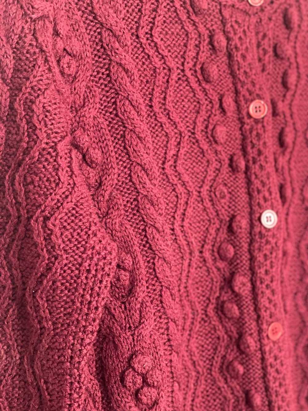 Jos. A. Bank Cranberry nubby knit cardigan (M) |… - image 5