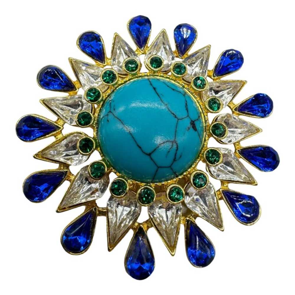 Contemporary Sunburst-style Brooch - image 1