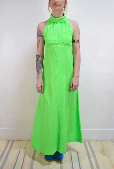 70s Lime Green Maxi