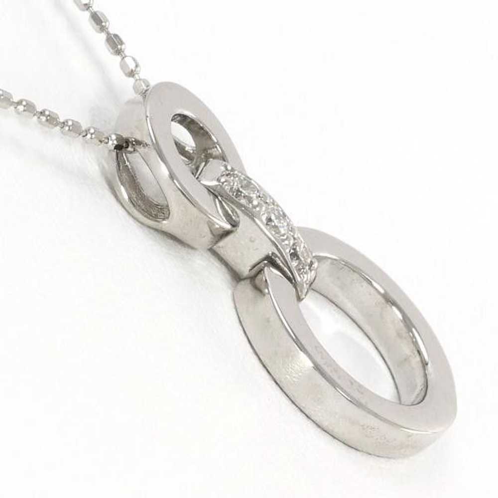 Other Other K18 White Gold Diamond Necklace 0.07c… - image 2