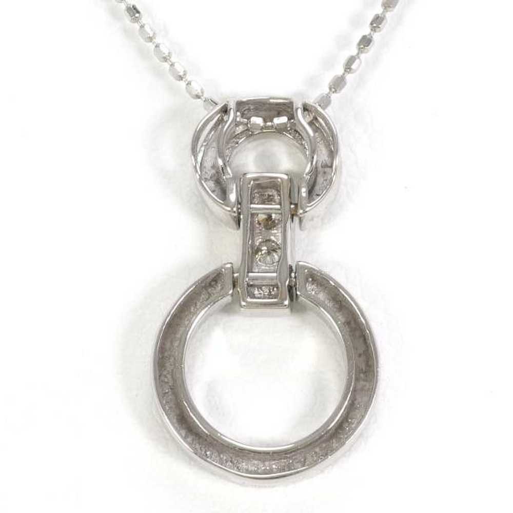 Other Other K18 White Gold Diamond Necklace 0.07c… - image 4