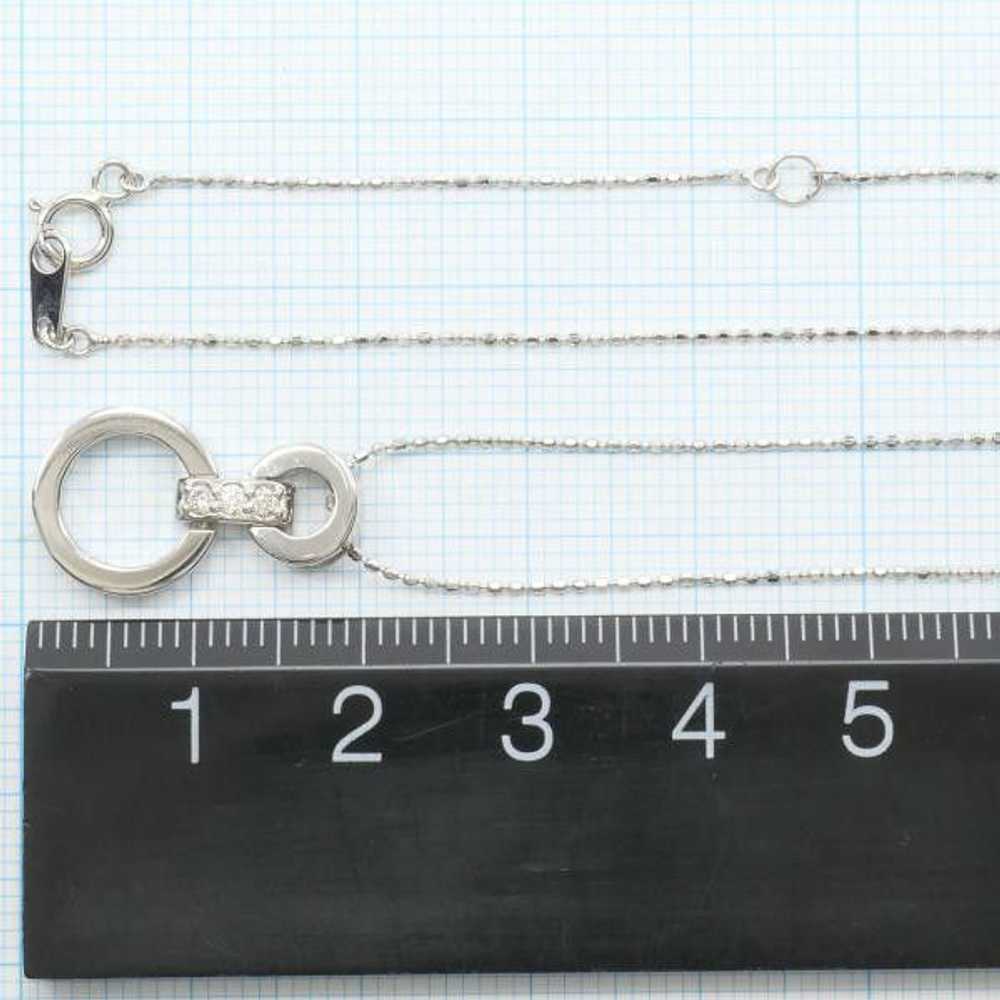 Other Other K18 White Gold Diamond Necklace 0.07c… - image 5